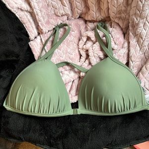 Green bikini top